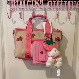Juicy Couture Strawberry Festival mini bag with Charm-Sandstone